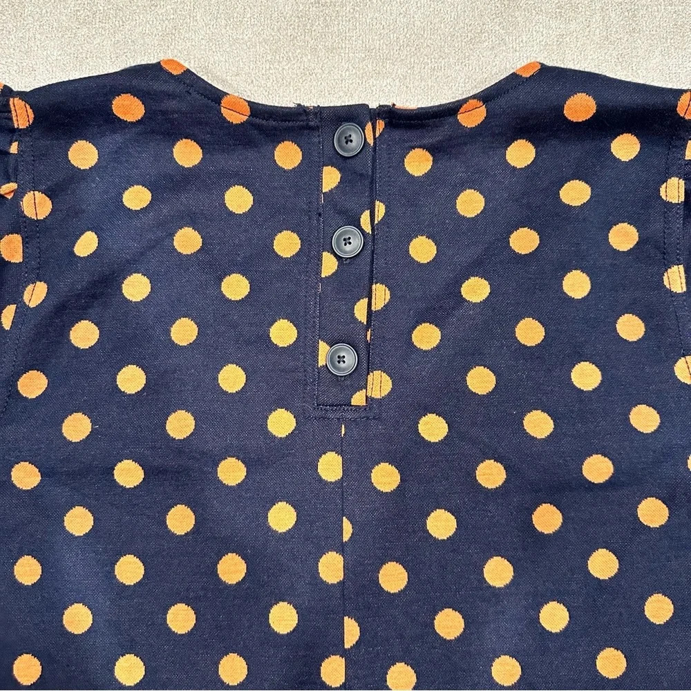 Anthropologie Current Air Structured Polka Dot Sweater.  Size Large. Nav… - Picture 4 of 9